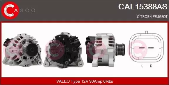 CASCO ALTERNATOR CAL15388AS 