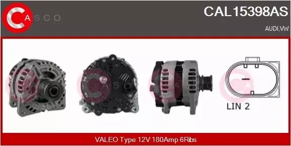 CASCO ALTERNATOR CAL15398AS 