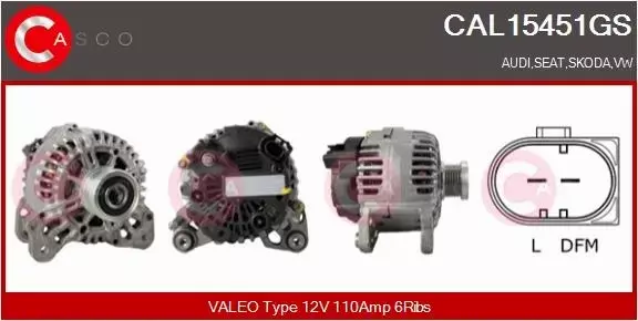 CASCO ALTERNATOR CAL15451GS 