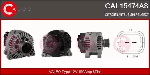 CASCO ALTERNATOR CAL15474AS 