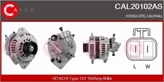 CASCO ALTERNATOR CAL20102AS 