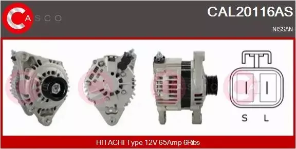 CASCO ALTERNATOR CAL20116AS 