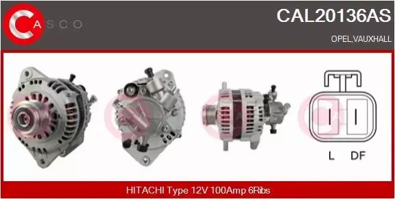 CASCO ALTERNATOR CAL20136AS 