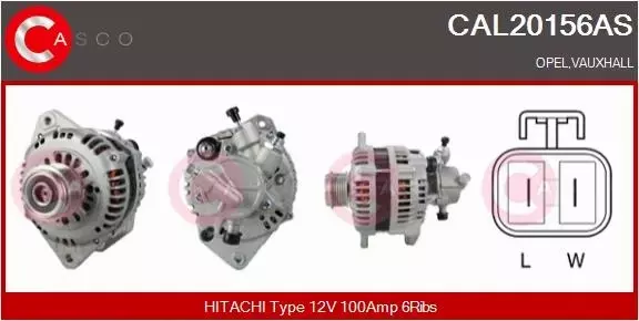 CASCO ALTERNATOR CAL20156AS 