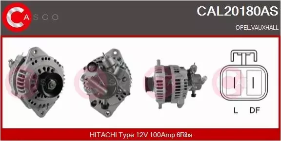 CASCO ALTERNATOR CAL20180AS 