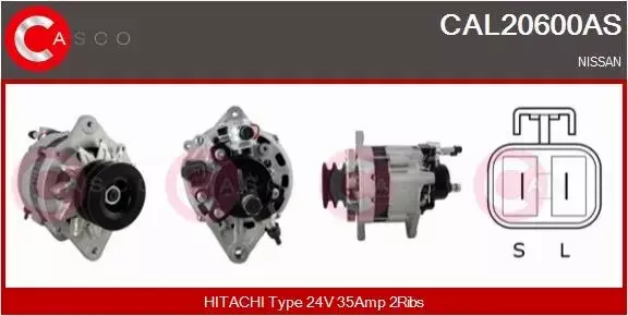 CASCO ALTERNATOR CAL20600AS 