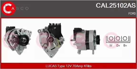 CASCO ALTERNATOR CAL25102AS 