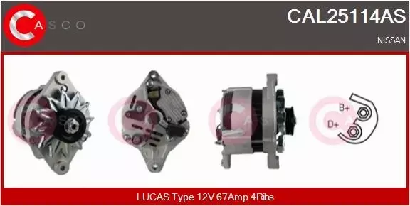 CASCO ALTERNATOR CAL25114AS 