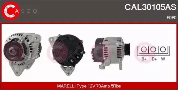 CASCO ALTERNATOR CAL30105AS 