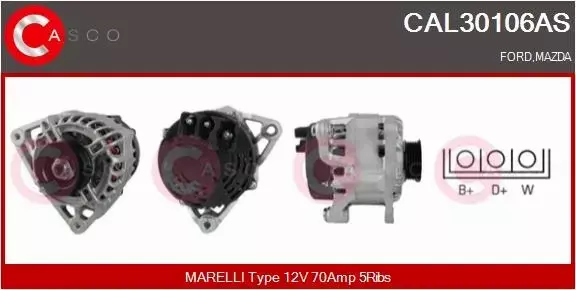 CASCO ALTERNATOR CAL30106AS 