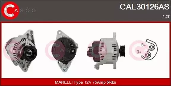 CASCO ALTERNATOR CAL30126AS 