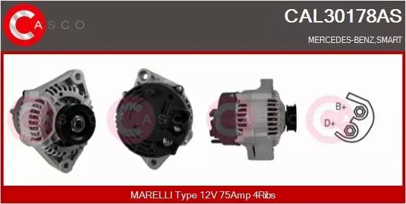 CASCO ALTERNATOR CAL30178AS 