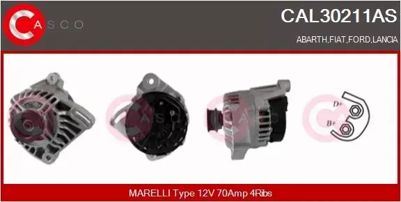 CASCO ALTERNATOR CAL30211AS 