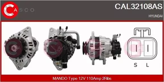 CASCO ALTERNATOR CAL32108AS 