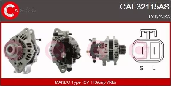 CASCO ALTERNATOR CAL32115AS 