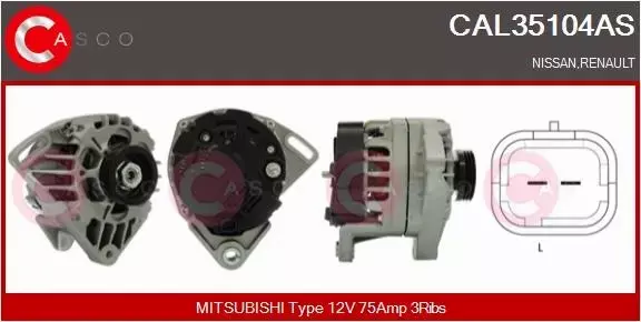 CASCO ALTERNATOR CAL35104AS 