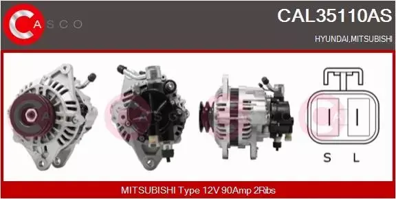 CASCO ALTERNATOR CAL35110AS 