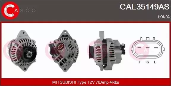 CASCO ALTERNATOR CAL35149AS 