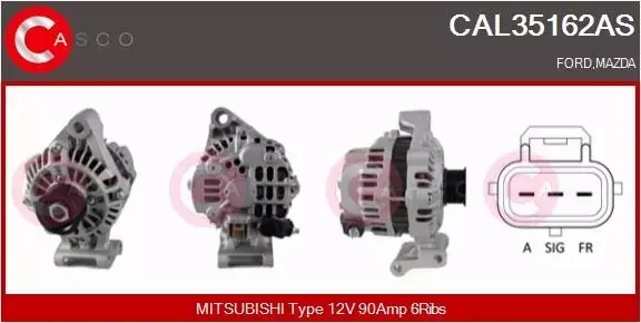 CASCO ALTERNATOR CAL35162AS 