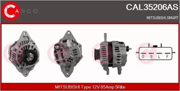 CASCO ALTERNATOR CAL35206AS 