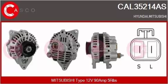 CASCO ALTERNATOR CAL35214AS 