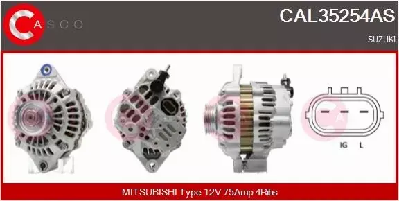 CASCO ALTERNATOR CAL35254AS 