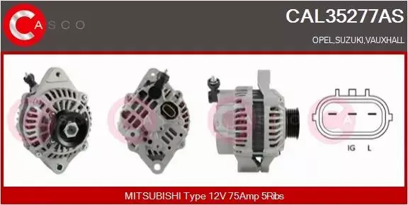 CASCO ALTERNATOR CAL35277AS 