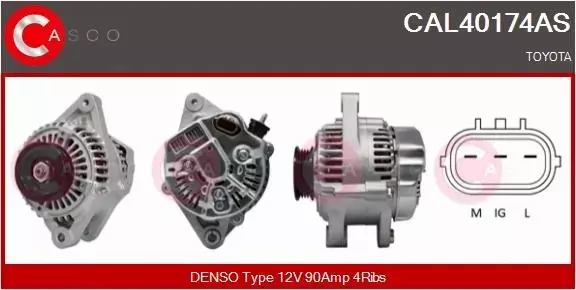 CASCO ALTERNATOR CAL40174AS 