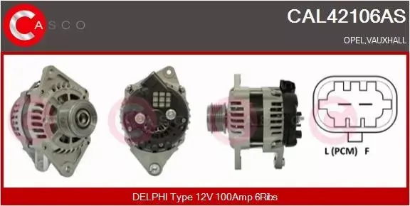 CASCO ALTERNATOR CAL42106AS 