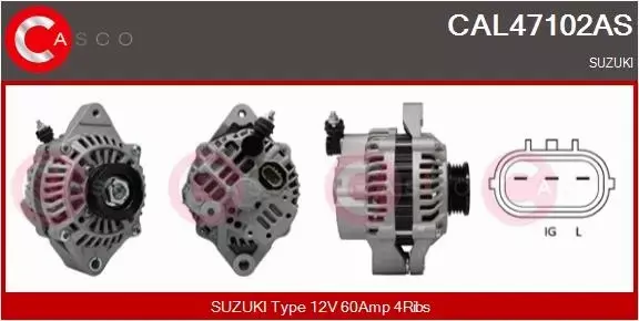 CASCO ALTERNATOR CAL47102AS 