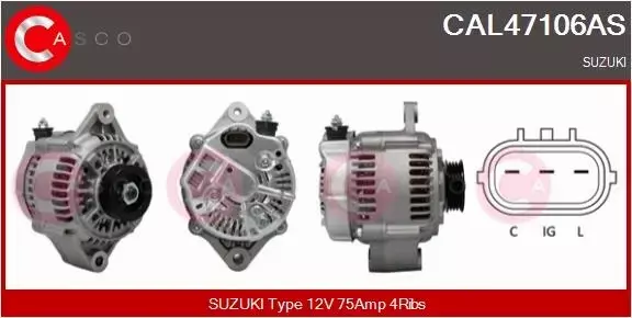 CASCO ALTERNATOR CAL47106AS 