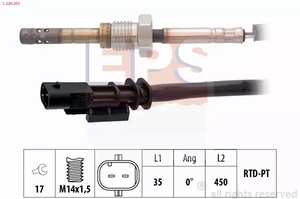 EPS CZUJNIK TEMPERATURY SPALIN 1.220.203 