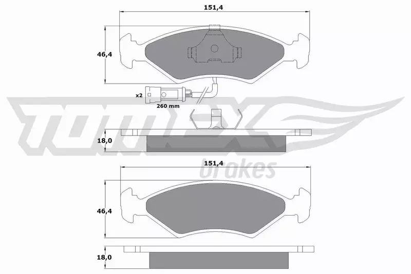 TOMEX BRAKES KLOCKI HAMULCOWE TX 10-282 