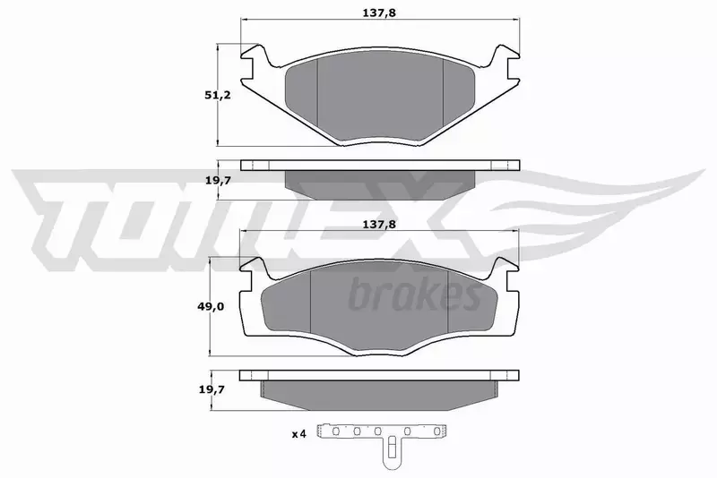 TOMEX BRAKES KLOCKI HAMULCOWE TX 10-53 