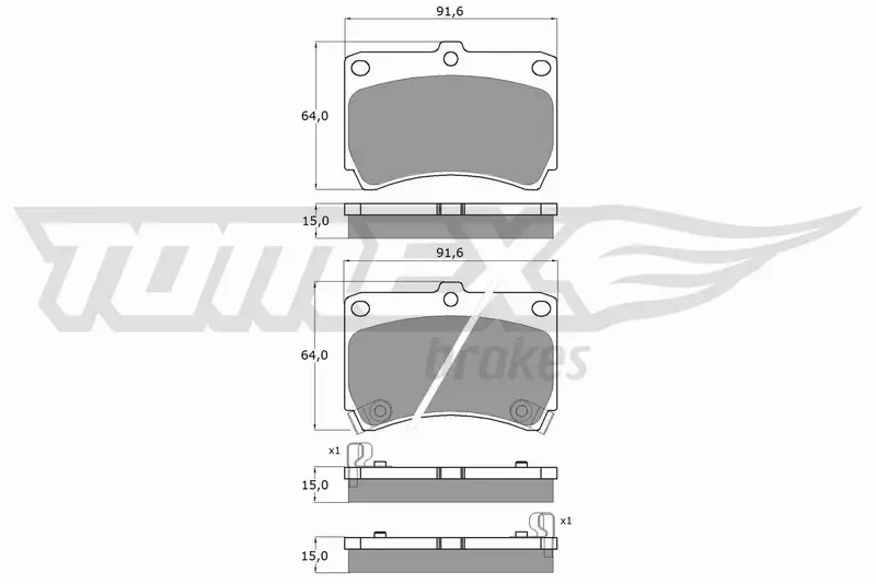 TOMEX BRAKES KLOCKI HAMULCOWE TX 10-91 