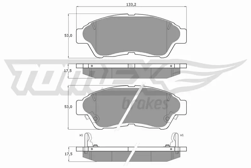 TOMEX BRAKES KLOCKI HAMULCOWE TX 10-96 