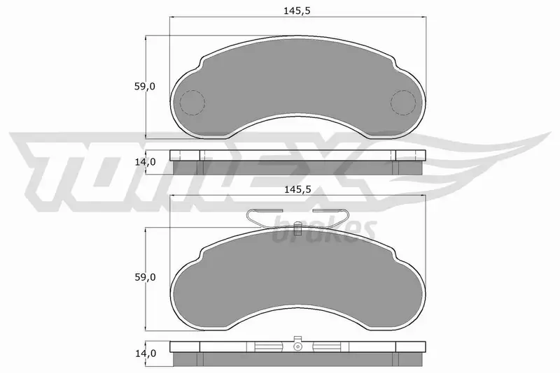 TOMEX BRAKES KLOCKI HAMULCOWE TX 11-14 