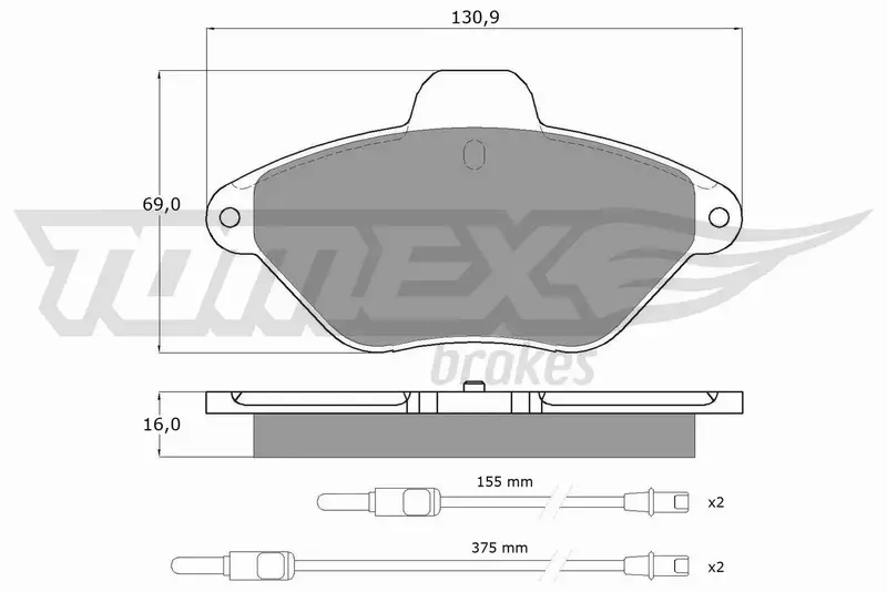 TOMEX BRAKES KLOCKI HAMULCOWE TX 11-89 