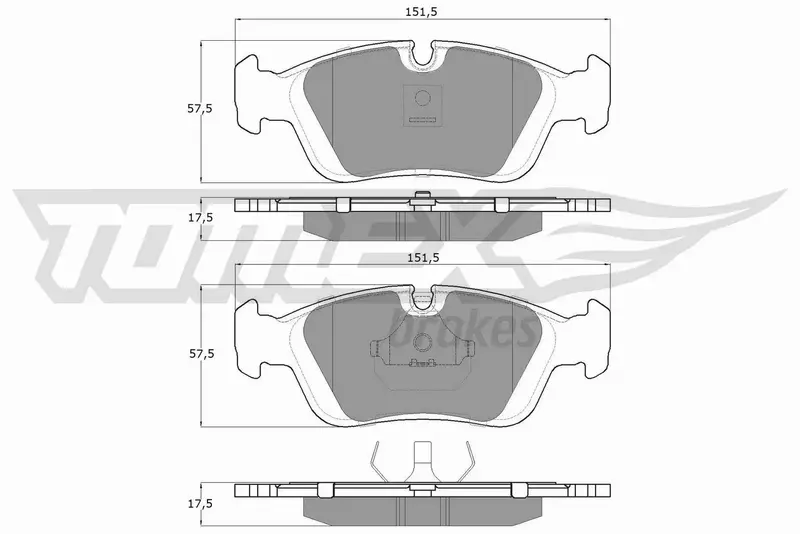 TOMEX BRAKES KLOCKI HAMULCOWE TX 12-05 