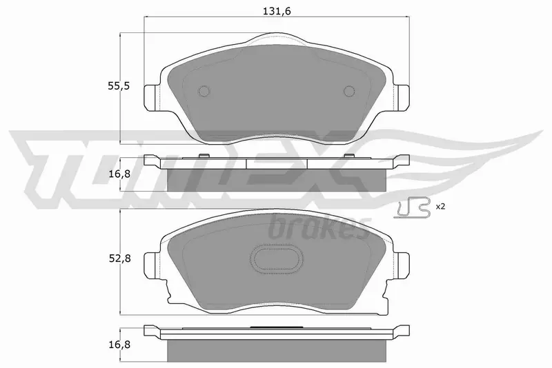 TOMEX BRAKES KLOCKI HAMULCOWE TX 12-19 