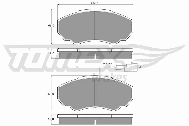 TOMEX BRAKES KLOCKI HAMULCOWE TX 12-45 