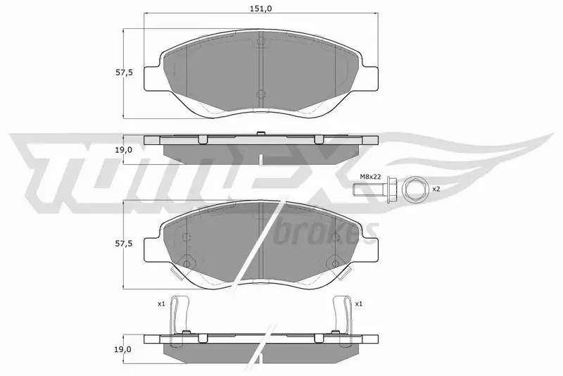 TOMEX BRAKES KLOCKI HAMULCOWE TX 12-501 