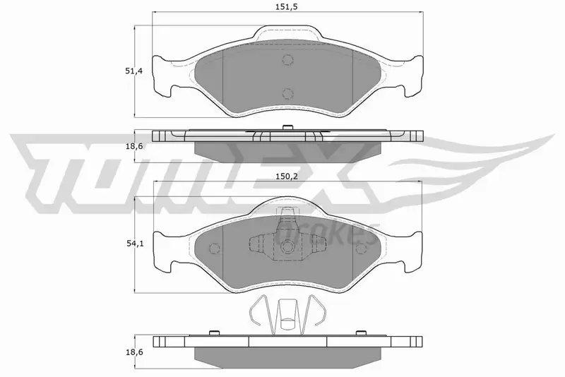 TOMEX BRAKES KLOCKI HAMULCOWE TX 12-53 