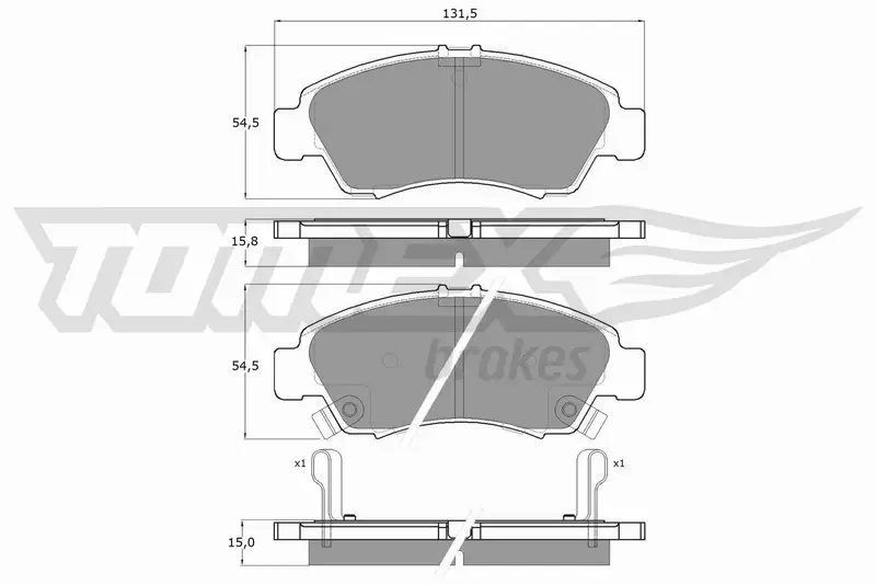 TOMEX BRAKES KLOCKI HAMULCOWE TX 12-65 