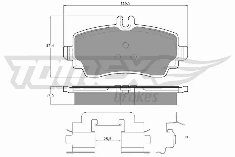 TOMEX BRAKES KLOCKI HAMULCOWE TX 12-76 