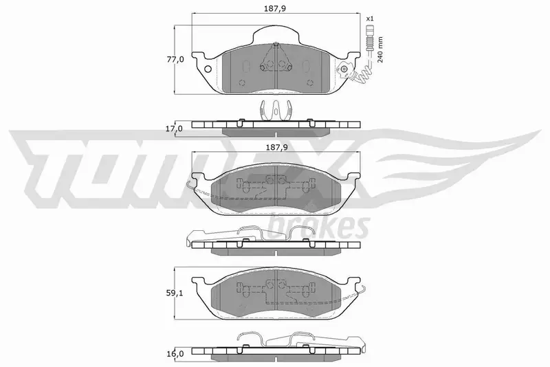 TOMEX BRAKES KLOCKI HAMULCOWE TX 12-83 