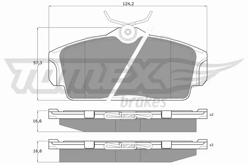 TOMEX BRAKES KLOCKI HAMULCOWE TX 12-92 