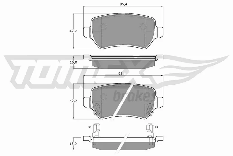 TOMEX BRAKES KLOCKI HAMULCOWE TX 12-97 