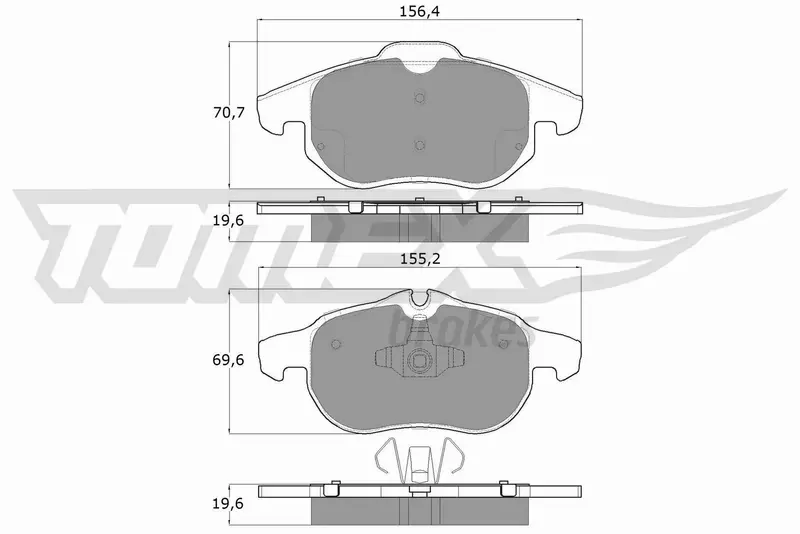 TOMEX BRAKES KLOCKI HAMULCOWE TX 13-04 