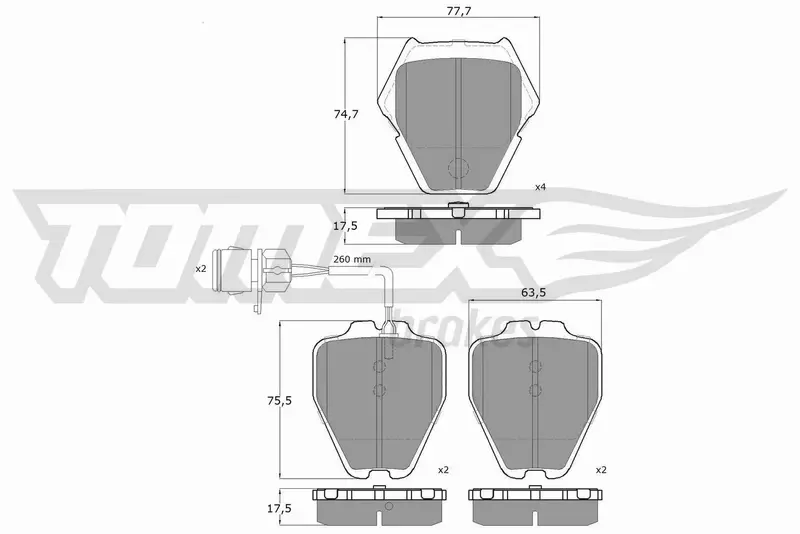 TOMEX BRAKES KLOCKI HAMULCOWE TX 13-15 